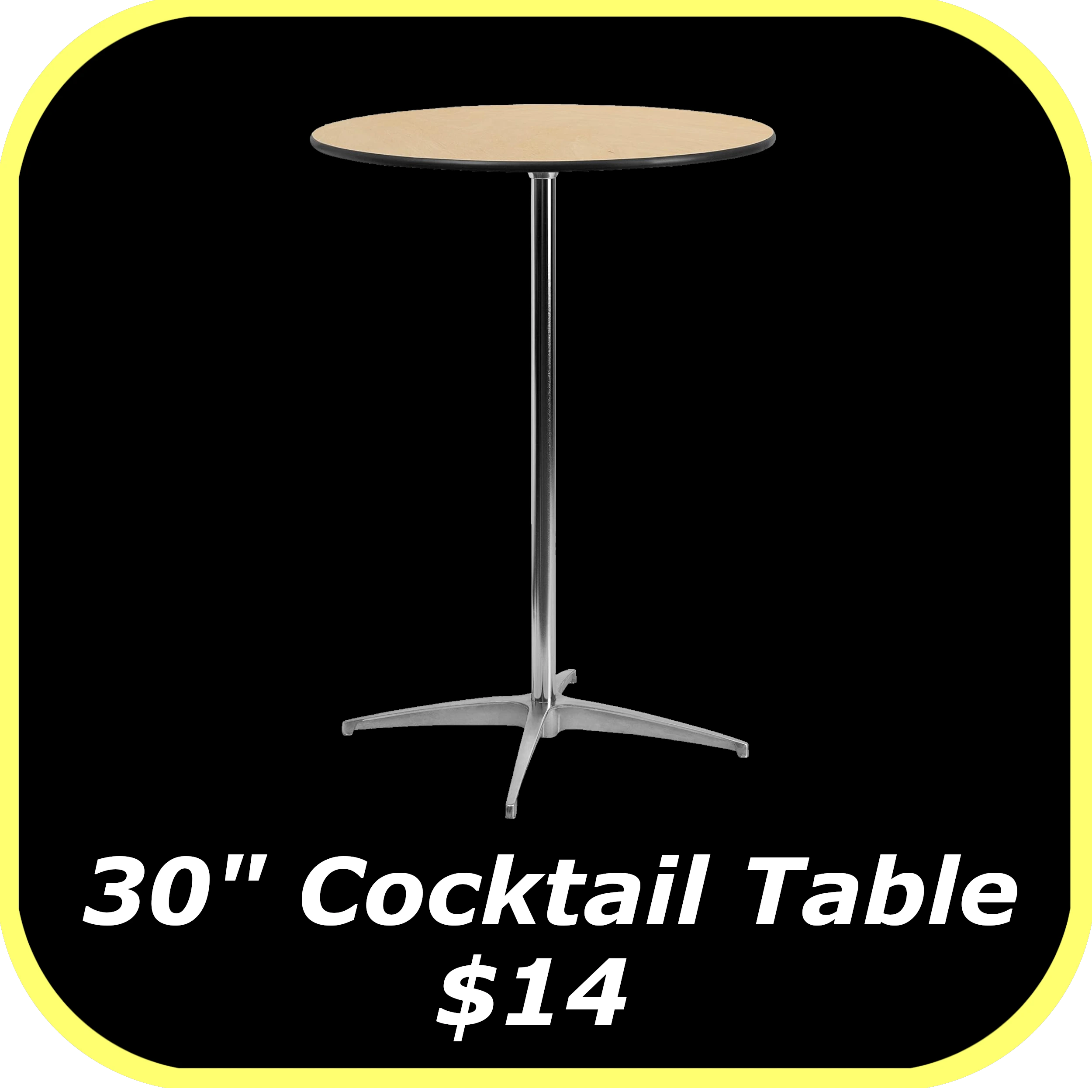 30in Cocktail Table Rental