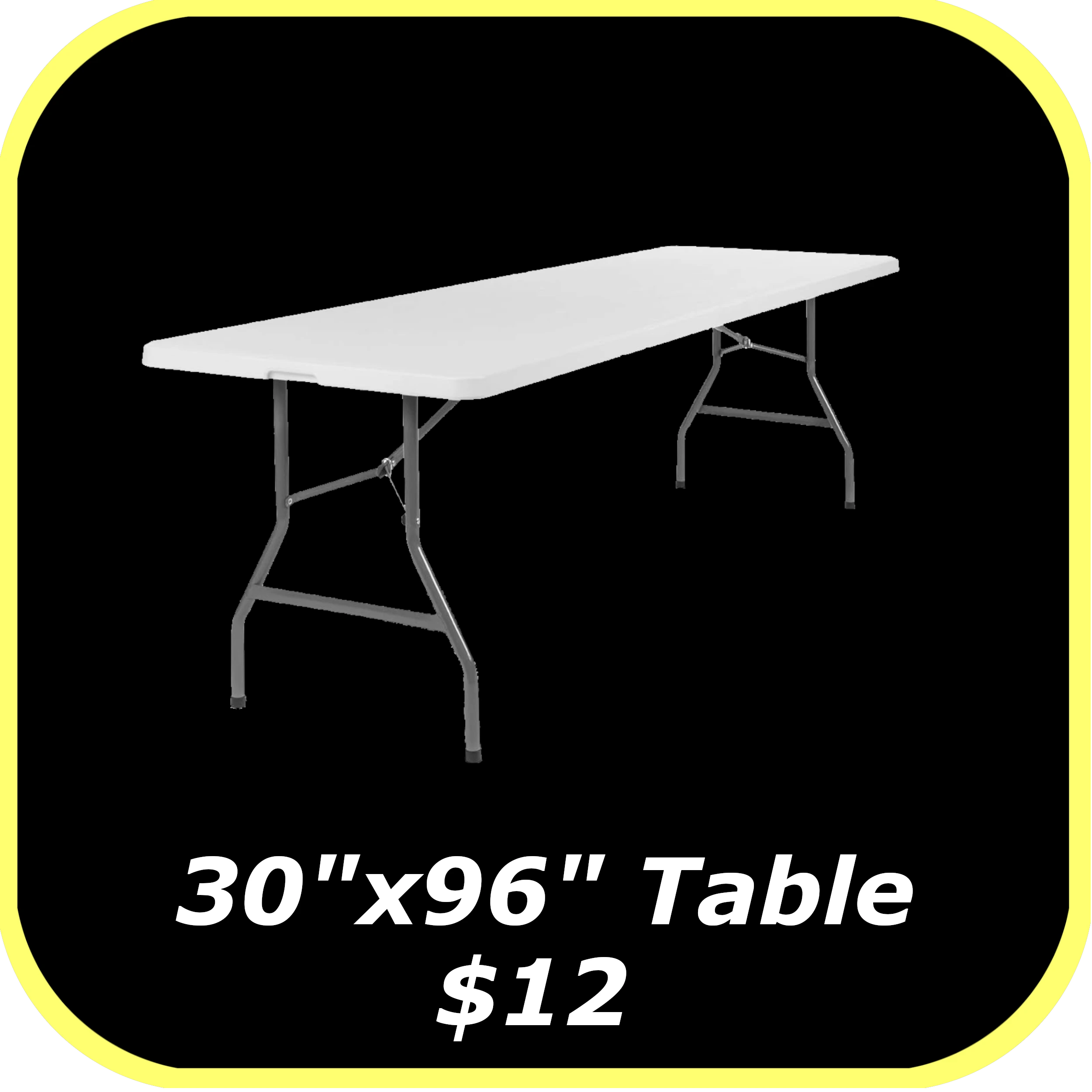 30x96 Table Rental